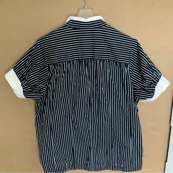 TAILORED BUTTON DOWN BLOUSE. - Picture 8 of 11